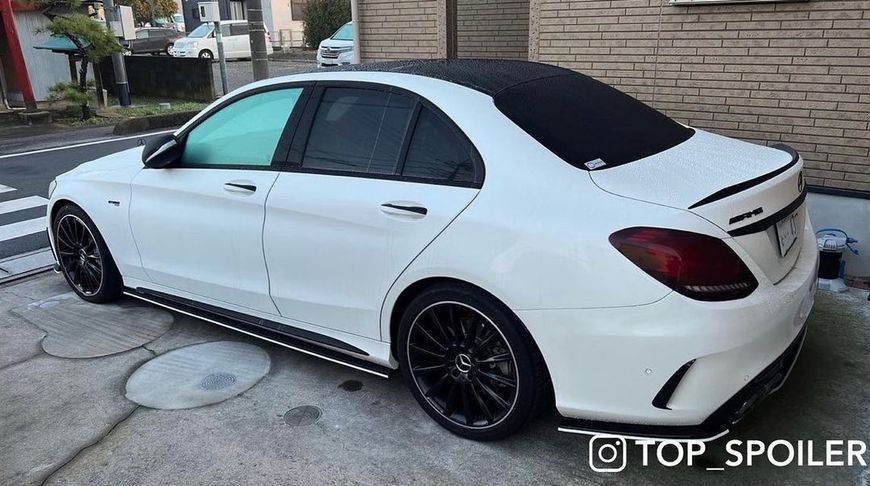 Спойлер багажника Mercedes-Benz C class w205 2014-2019 стиль C63 (ABS пластик) сабля Мерседес 205 (чорний глянець) W205-C63 фото