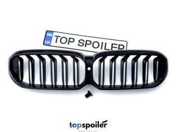 Решітка радіатора BMW 5 G30 / G31 F90 2021+ LCI (ніздрі, ноздри БМВ G30 Ф90) чорний глянець G30-G31-LCI фото