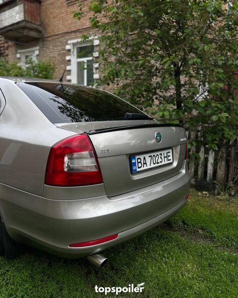 Спойлер багажника Skoda Octavia A5 2006-2014 (ABS пластик) сабля Шкода Октавія А5 (чорний глянець) OC-A5 фото