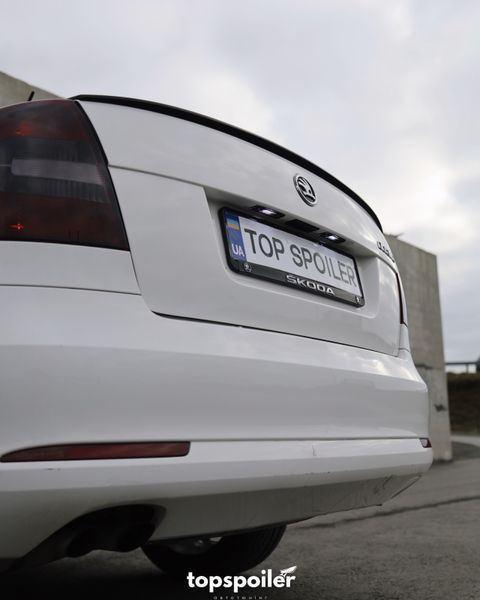 Спойлер багажника Skoda Octavia A5 2006-2014 (ABS пластик) сабля Шкода Октавія А5 (чорний глянець) OC-A5 фото