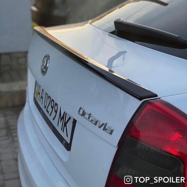 Спойлер багажника Skoda Octavia A5 2006-2014 (ABS пластик) сабля Шкода Октавія А5 (чорний глянець) OC-A5 фото