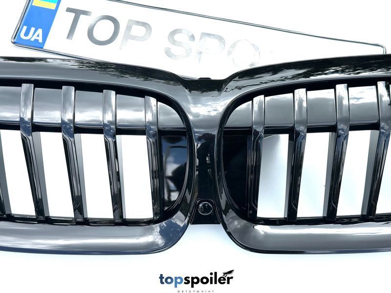 Решітка радіатора BMW 3 G20 / G21 2018+ стиль M (ніздрі, ноздри БМВ G20) чорний глянець G20-1L фото